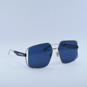 Dior ARCHIDIOR S1U B0B0 Sunglasses Gold Square Frame, Blue Lenses